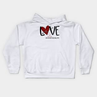 Love Hockey Mom Life Kids Hoodie